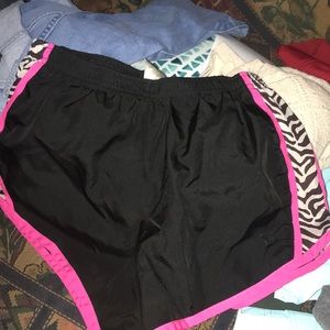 Black shorts with zebra strips